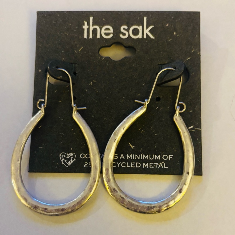 The Sak Silver Teardrop Earrings